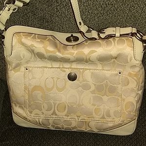 Cream Coach purse